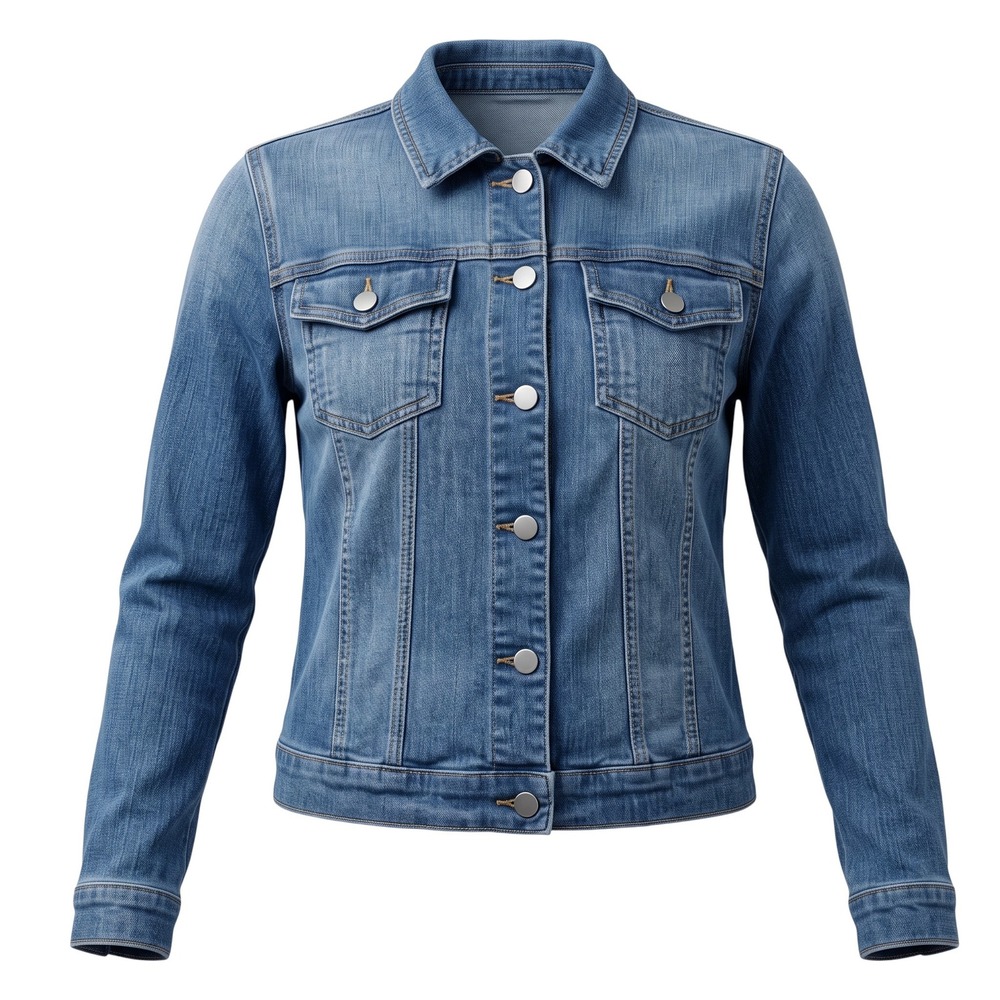 KUT from the Kloth Womens Denim Trucker Jacket Helena Medium Wash Blue Cotton L